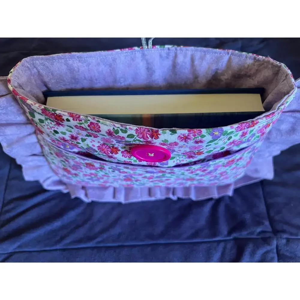 NWOT Ruffle Trim Mini Book Sleeve, Front Pocket - Picture 5 of 12
